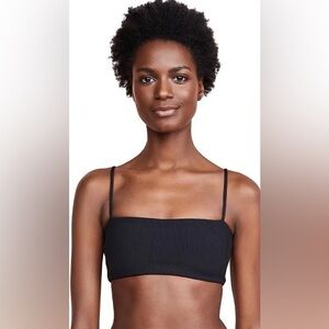 L*Space Rebel Ribbed Bikini Top - Black Small